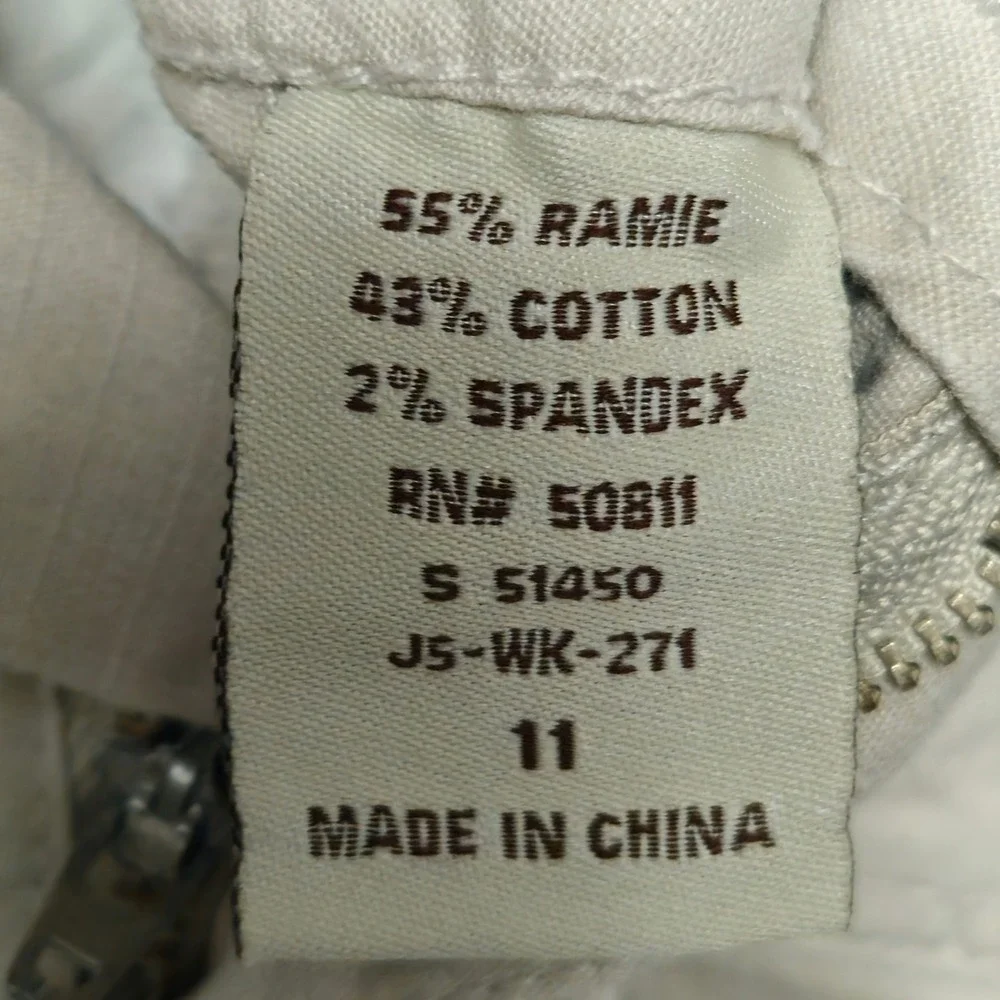 ANCHOR BLUE Womens 11 Beige Cargo Flare Pants Y2K Utility Stretch Casual Vintage - Picture 4 of 9